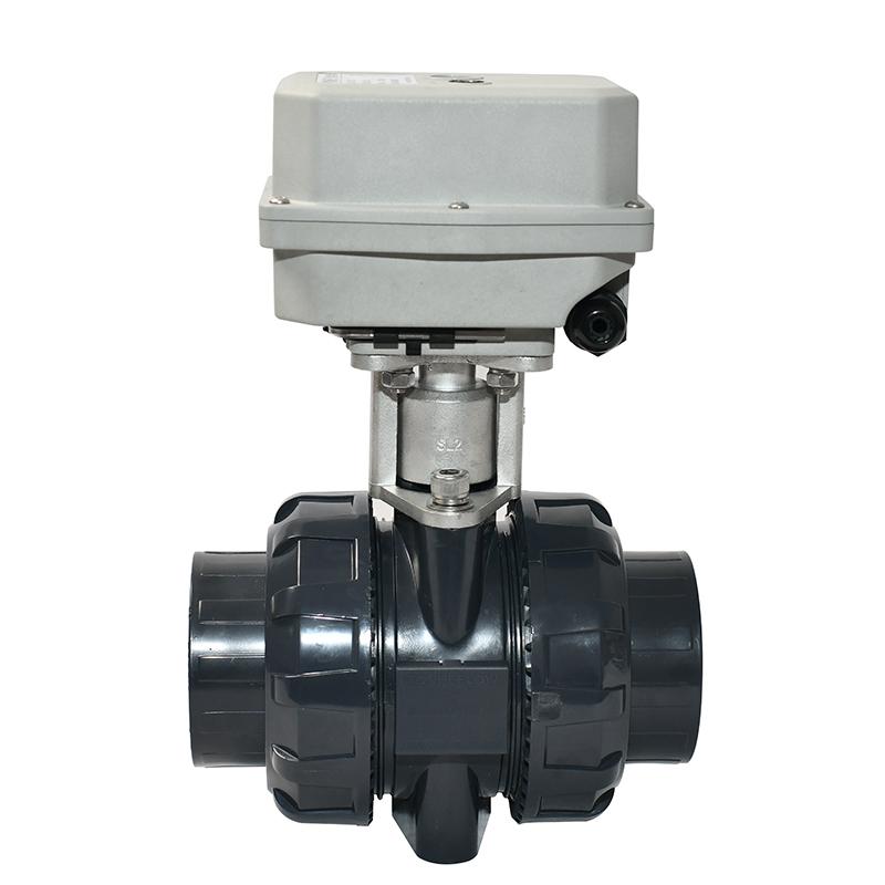 2寸 UPVC双由令电动阀 