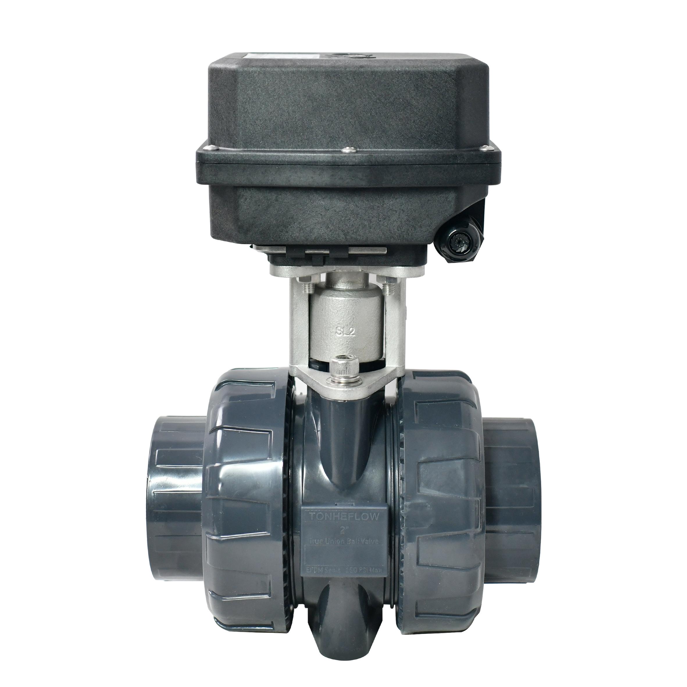 2寸 UPVC双由令电动阀 