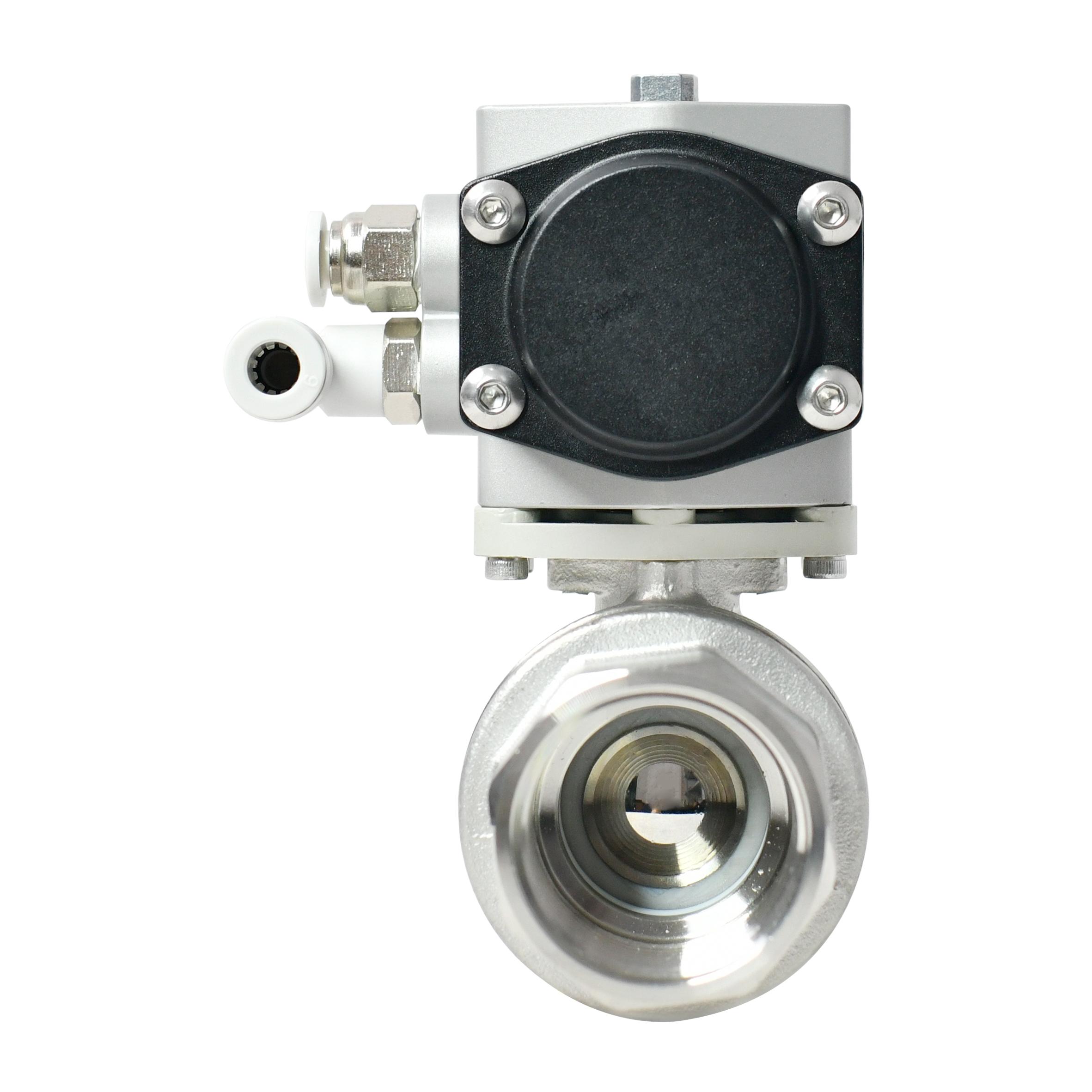 TONHEFLOW P30系列 DN25 不锈钢两通气动球阀，带手动，带指示