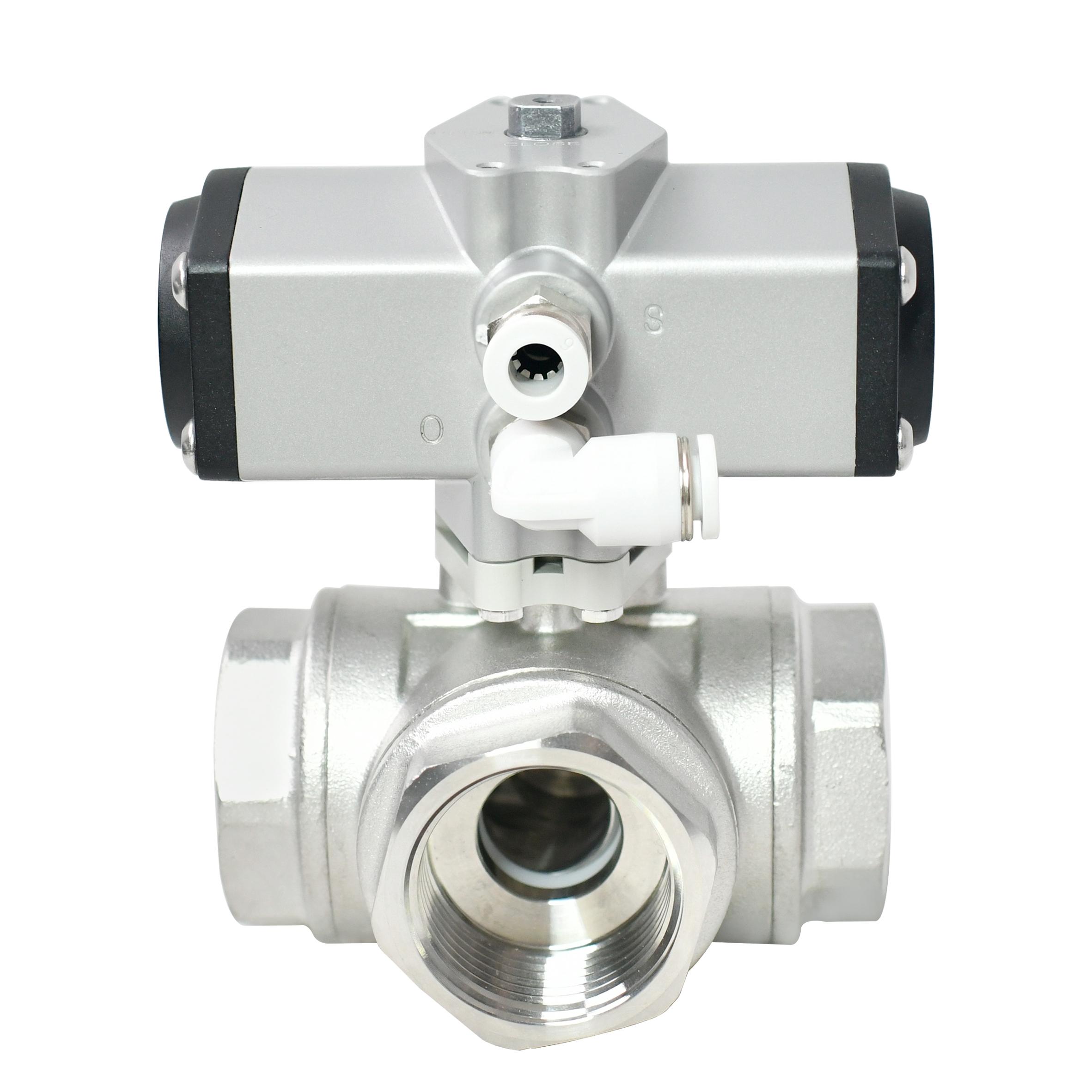 TONHEFLOW P30系列 DN25 不锈钢三通气动球阀，开关时间≤1S